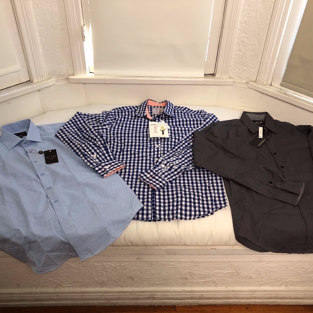 Men’s Shirt - 3 pack. Slim Fit all size M